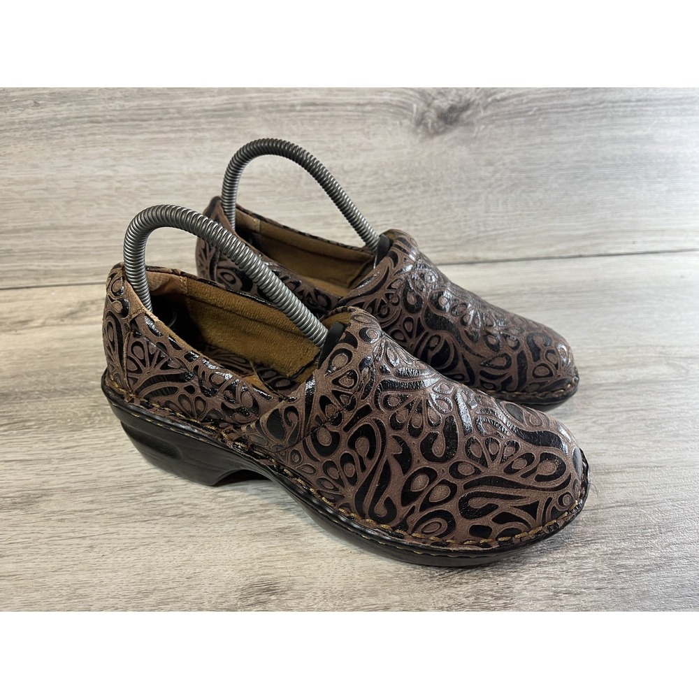BOC Born Concept Brown Nursing Shoes Peggy Slip On Clogs BC6630‎ Women's 7